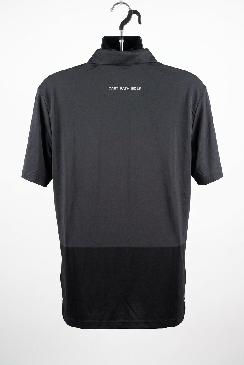 Dark polo back with white background
