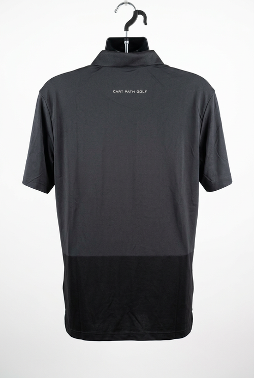 Dark polo back with white background