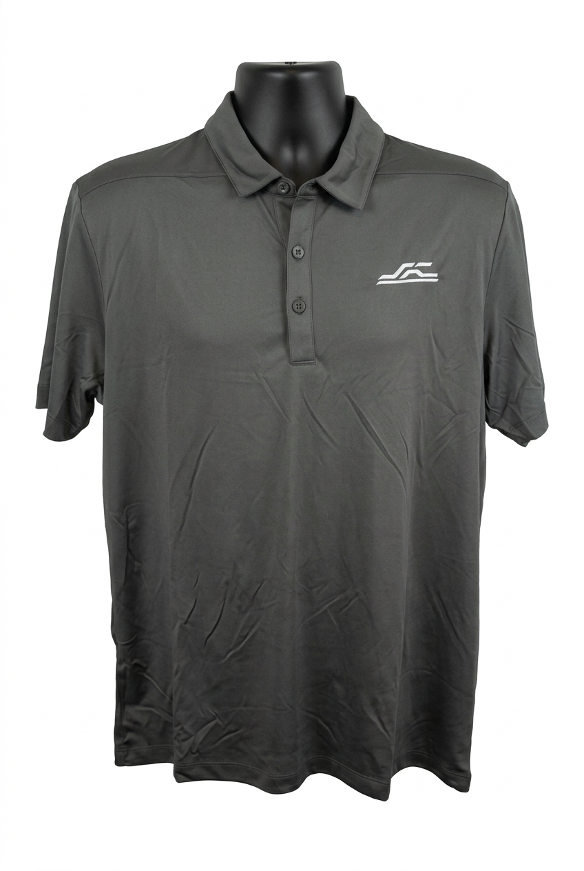 Dark smoke grey polo retry