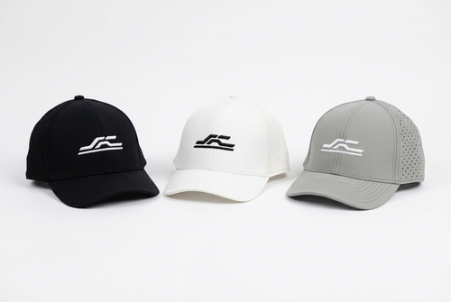 Performance hats with a clean white background